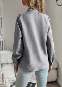 AURO | Ruffle Long Sleeve Shirt