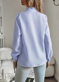 AURO | Ruffle Long Sleeve Shirt