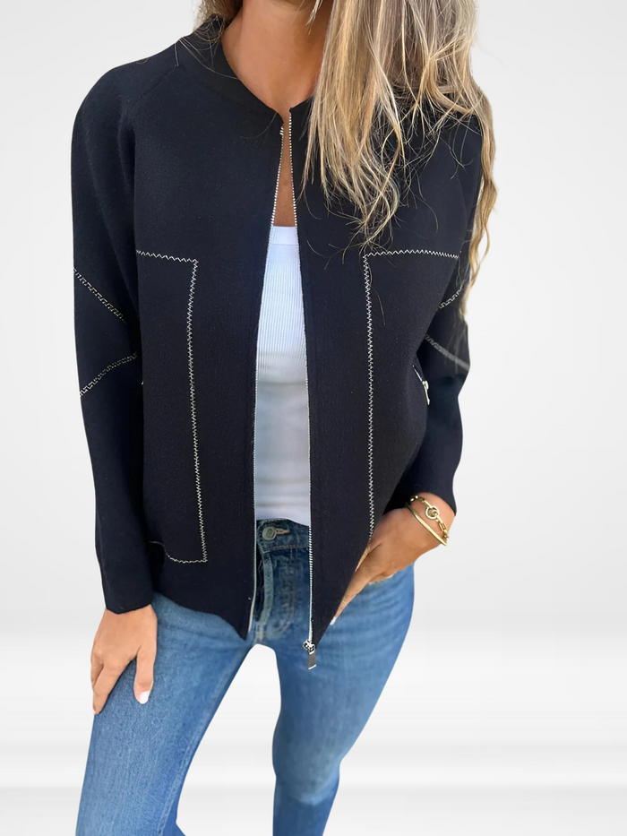 SYLVIE | Pocketed Zip-Up Jacket