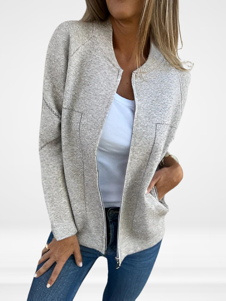 SYLVIE | Pocketed Zip-Up Jacket