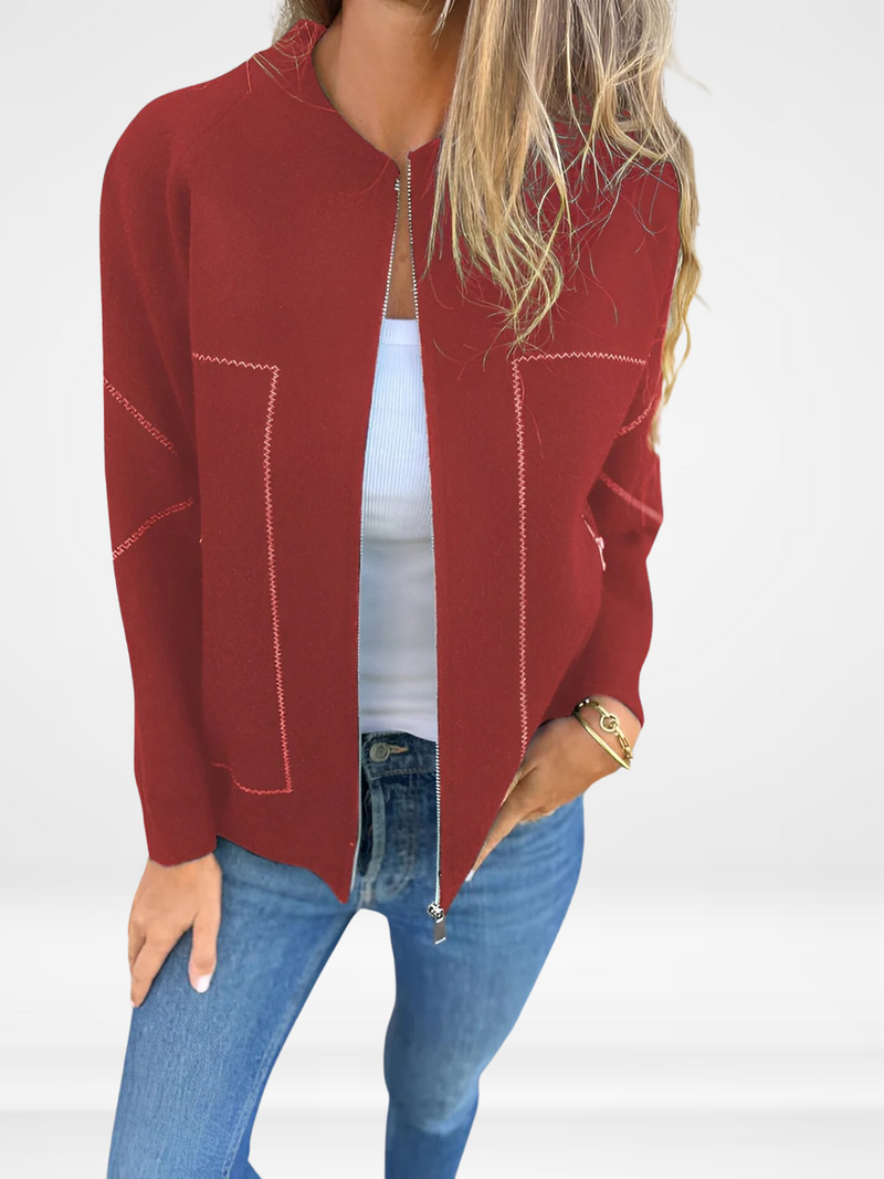 SYLVIE | Pocketed Zip-Up Jacket