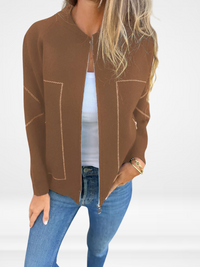 SYLVIE | Pocketed Zip-Up Jacket