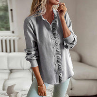 AURO | Ruffle Long Sleeve Shirt