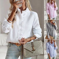 AURO | Ruffle Long Sleeve Shirt